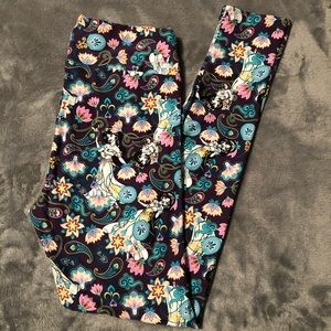 OS Lularoe Leggings DISNEY Jasmine Paisley